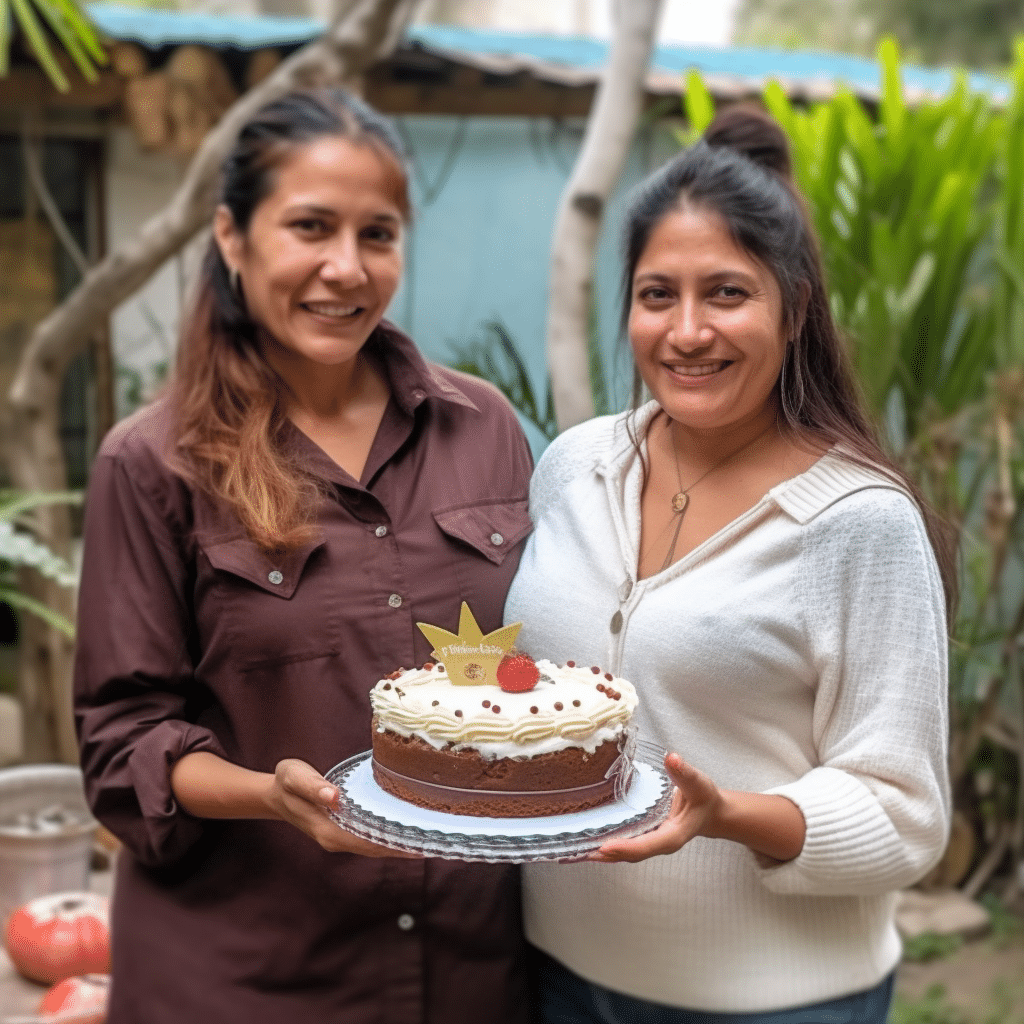 Emmi_two_latin_women_holding_one_cake_together_outside_in_garde_0000e1ec-616f-4cb9-bd79-44a04ae912b6.png